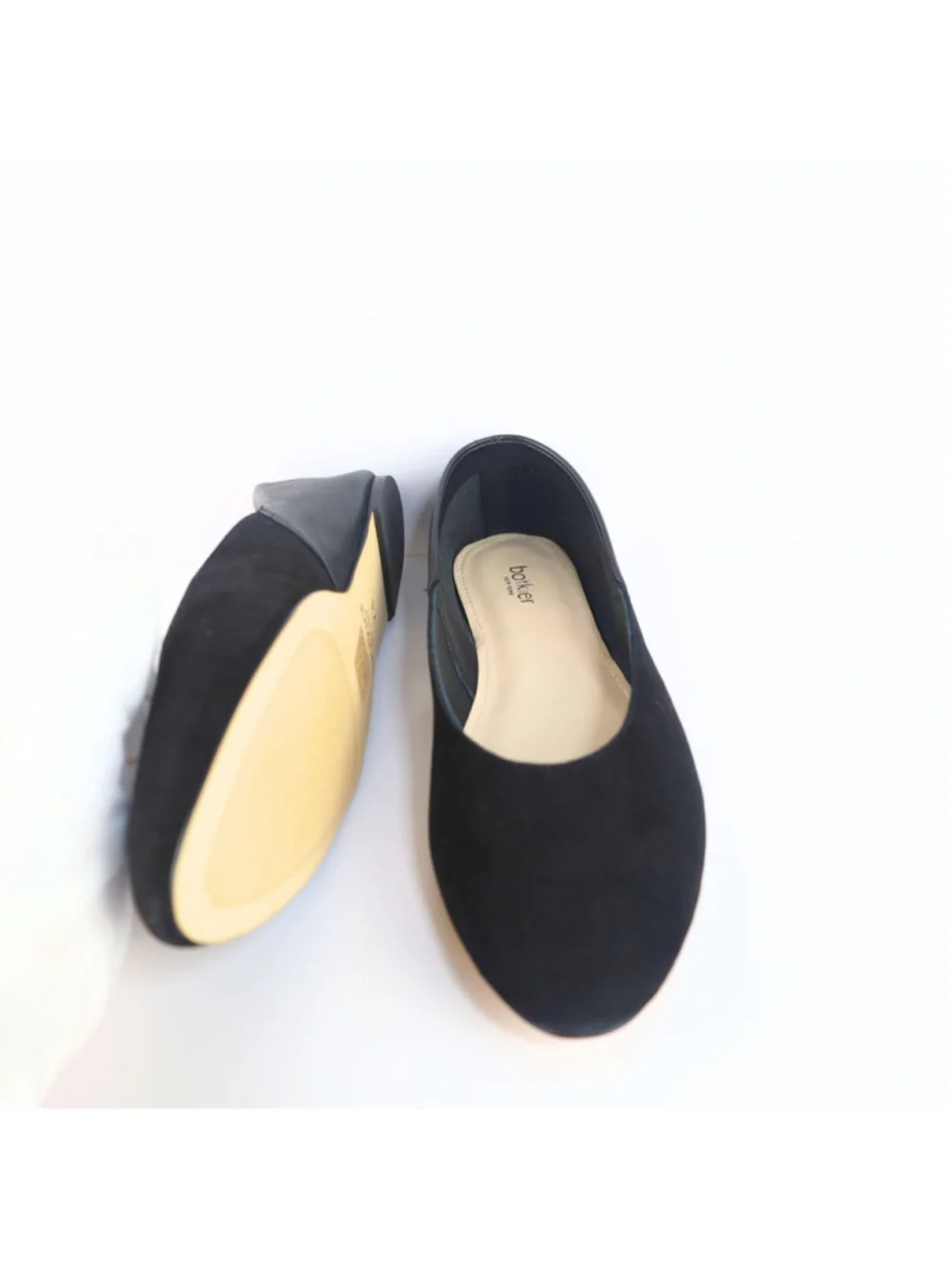 Botkier Britt Suede Flats Women Black 7.5- 0312